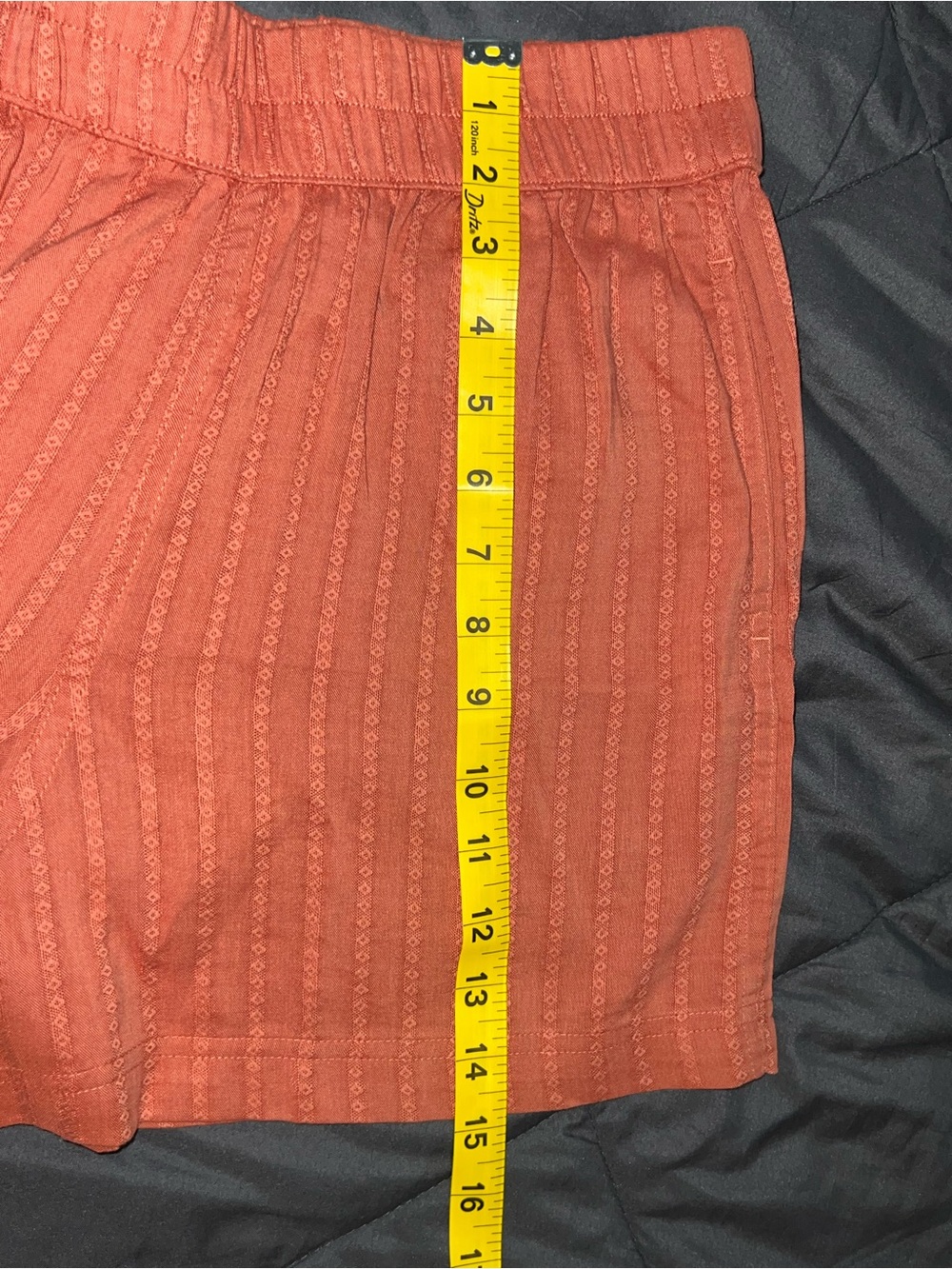 Three Dots Women's Burnt Orange Flat-Front Elastic-Waist Shorts - Picture 2 of 7